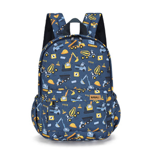 Kinderrucksack Kleine Baustelle mit Bagger-Motiv von zwanzigzwo