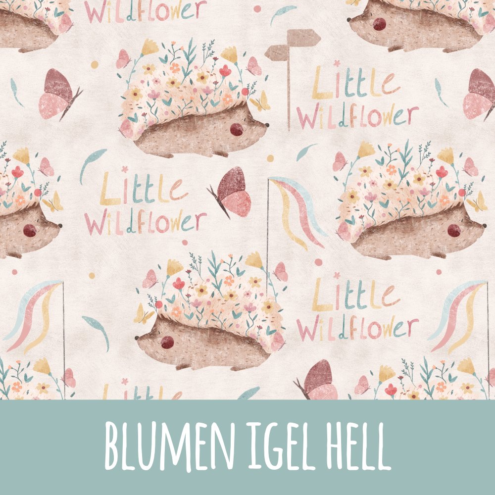 Blumenigel hell Bio Rip-Jersey 42cm Stoffreste 15,3/m