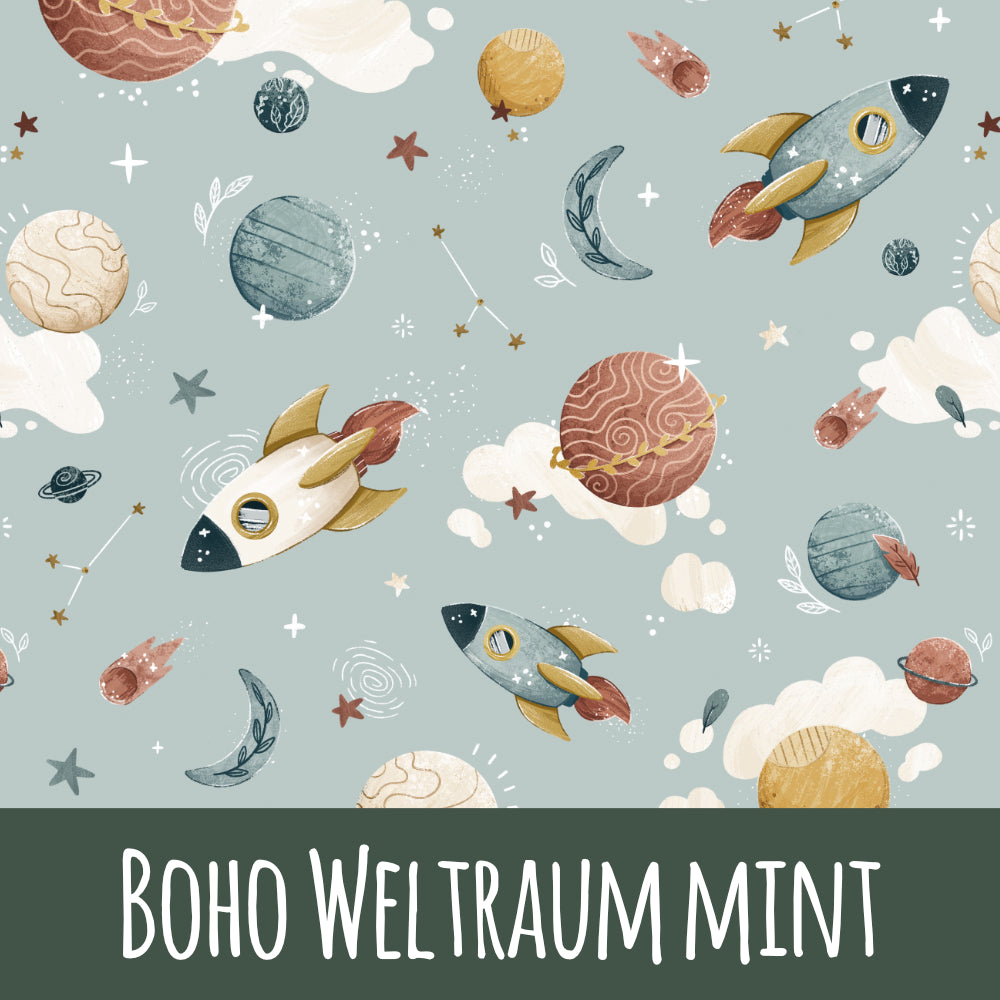 Boho Weltraum mint Bio Jersey