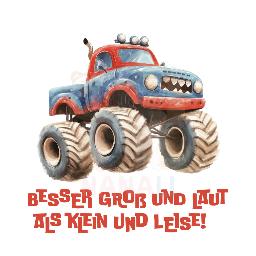 Bügelbild besser groß und laut als klein und leise! - BS009