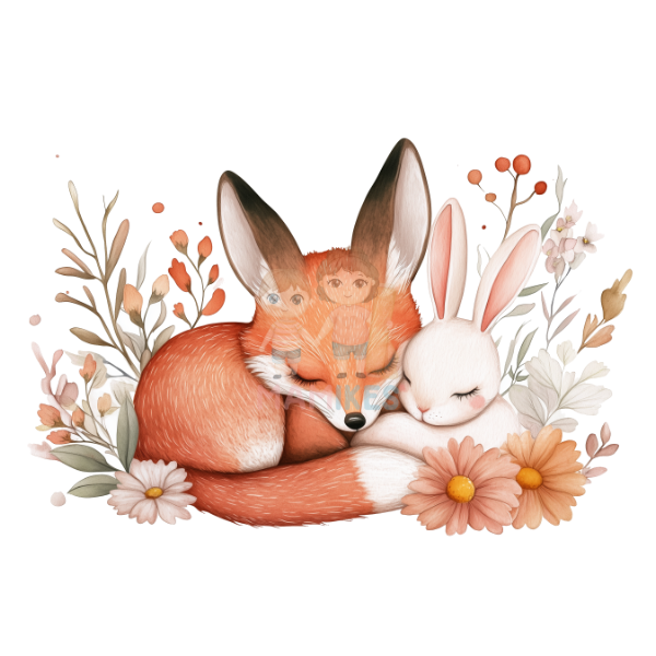 Bügelbild Fuchs & Hase 1 - 25-049