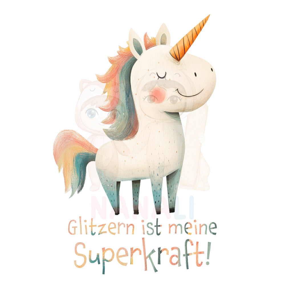 Bügelbild Glitzern ist meine Superkraft - BS018