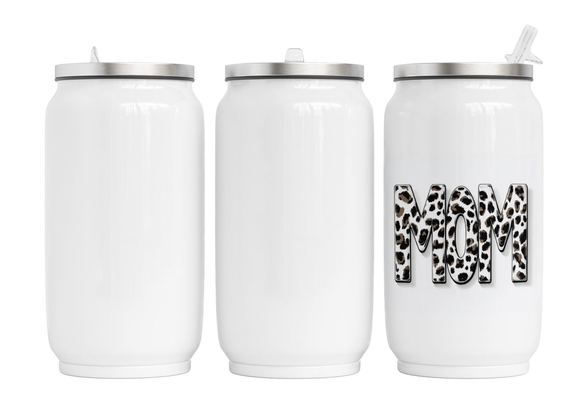 Personalisierte Thermo-Edelstahl Trinkdose Mom leo