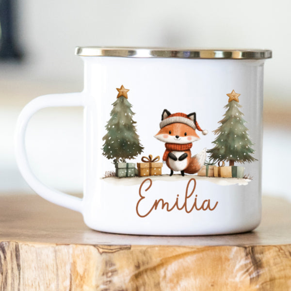 Personalisierte Emailletasse 403 Fuchs