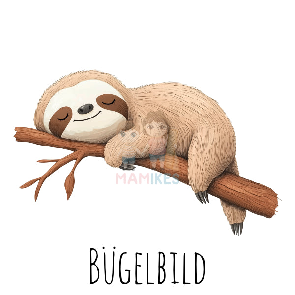 Bügelbild happy sleepy sloth - H016