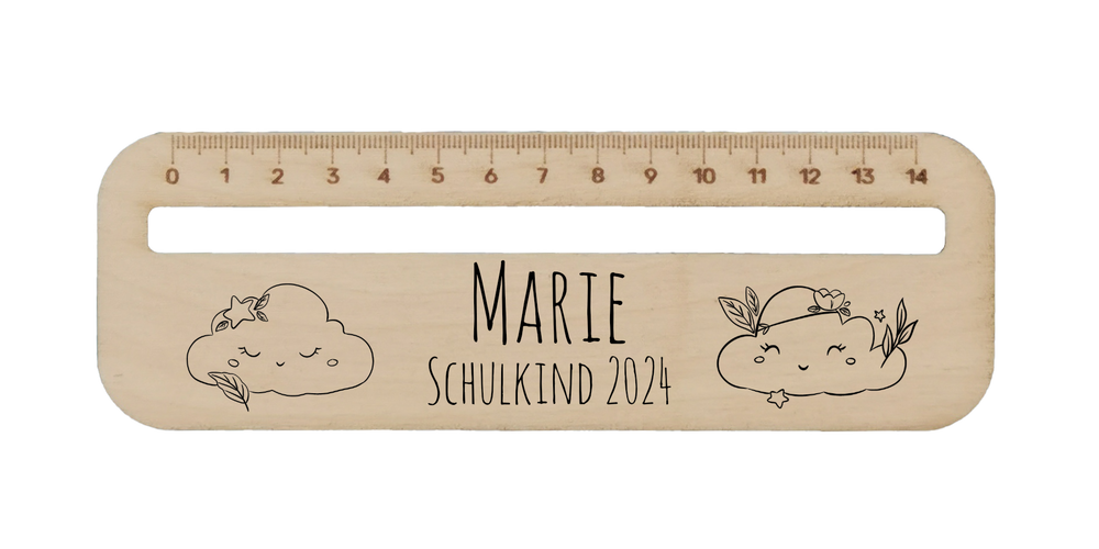 Leshilfe mit Wunschpersonalisierung Boho Wolken