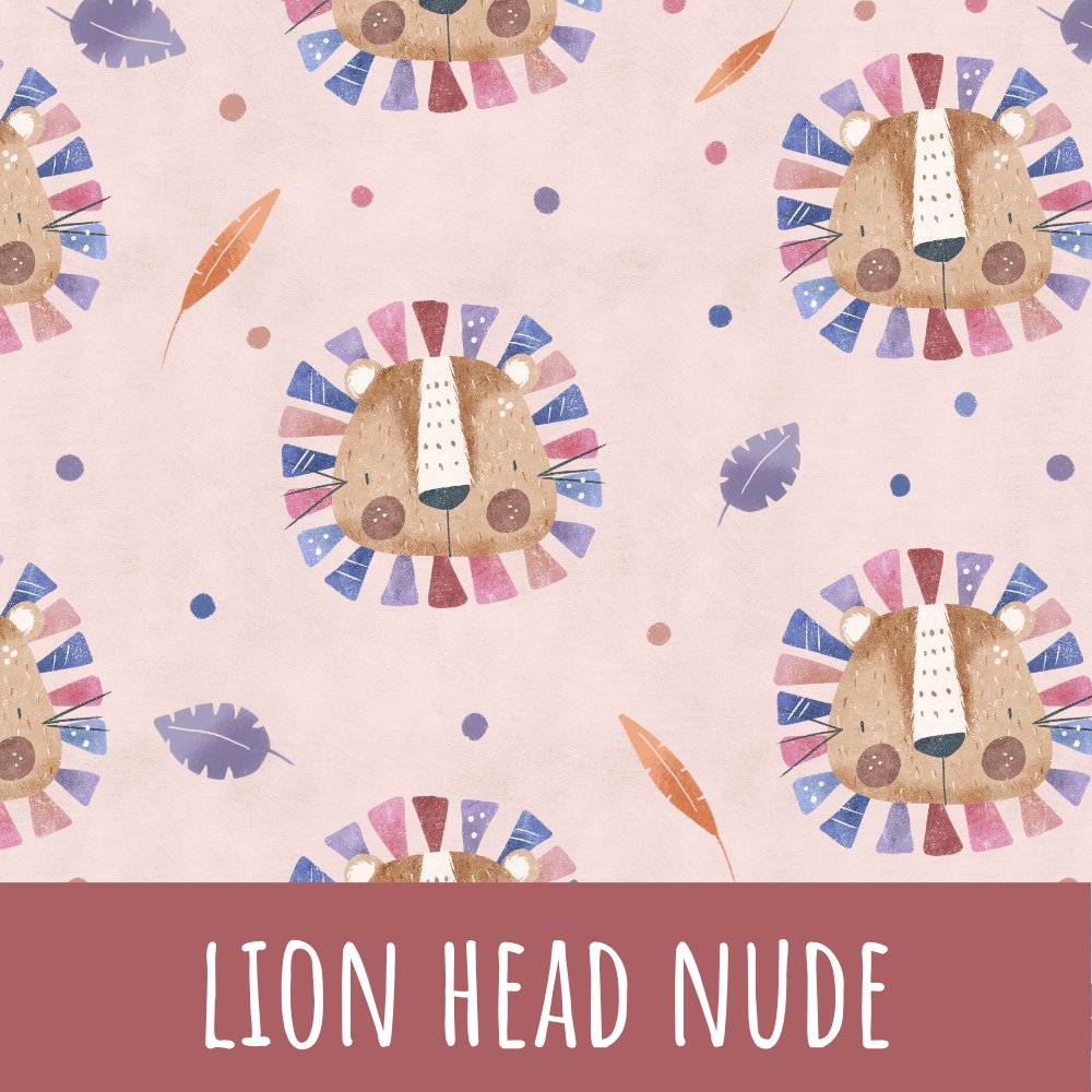 Lion Head rosa Bio Rib Jersey