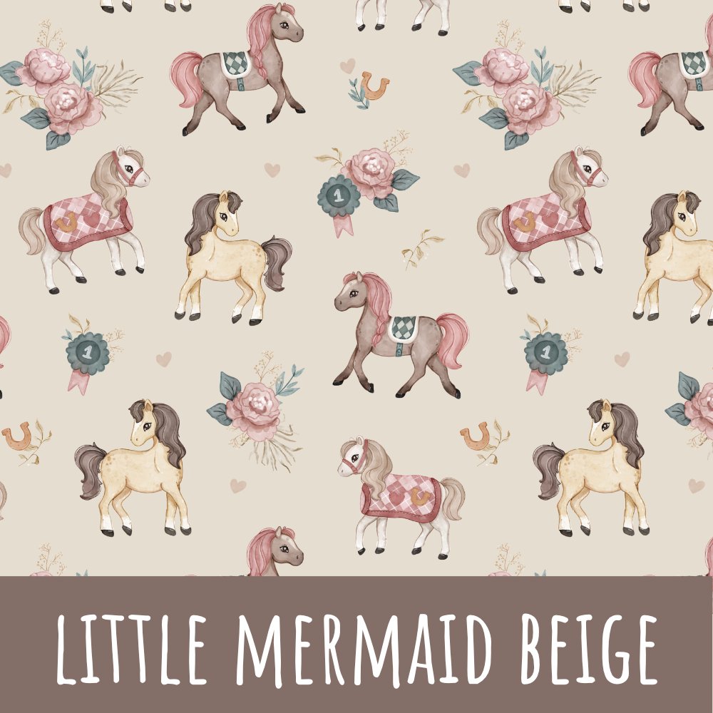 little pony beige Baumwolle 47 cm Stoffrest