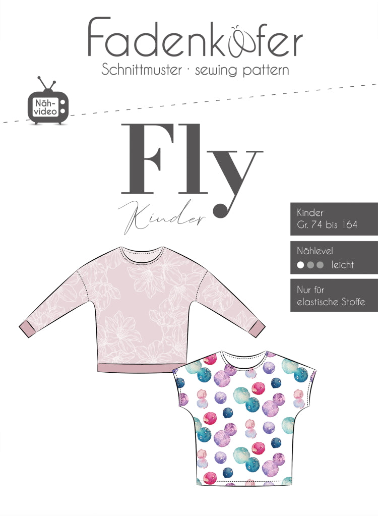 Papierschnittmuster Fly Kinder
