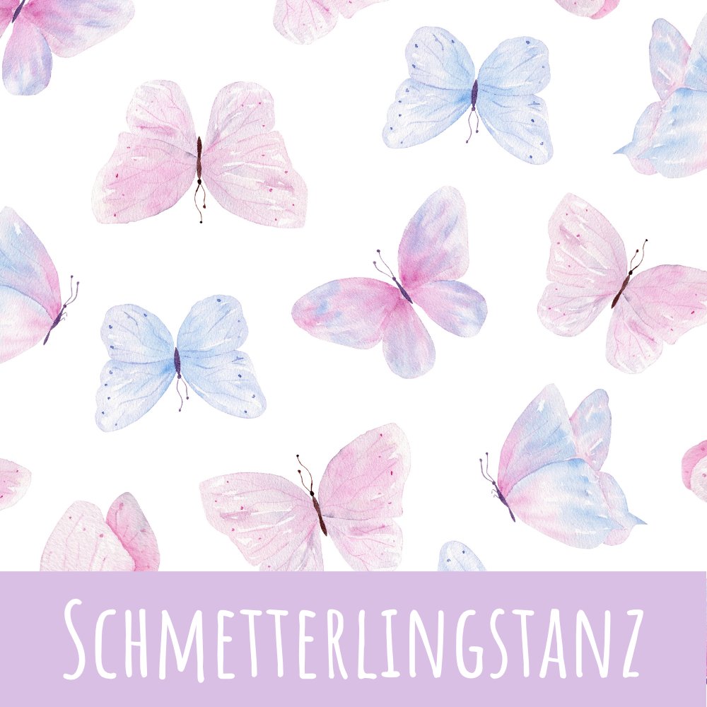 schmetterlingstanz Bio Jersey 25cm Stoffrest 18,1€/m