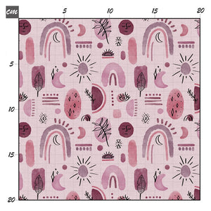 Abstract boho berry Baumwolle - Mamikes