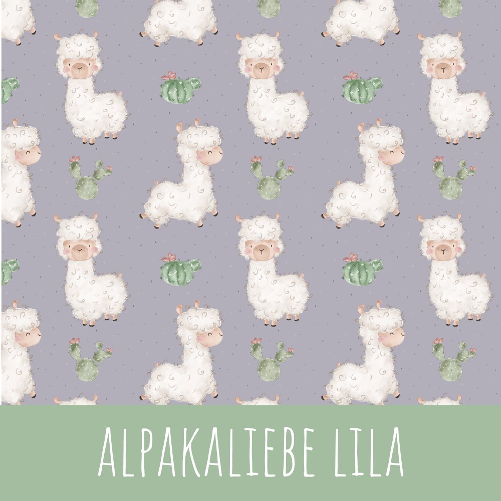 Alpakaliebe lila Baumwolle