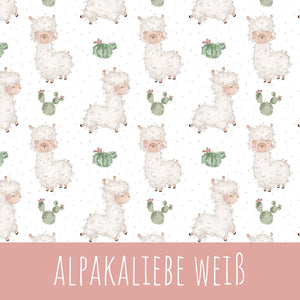 Alpakaliebe weiß Bio Jersey - Mamikes