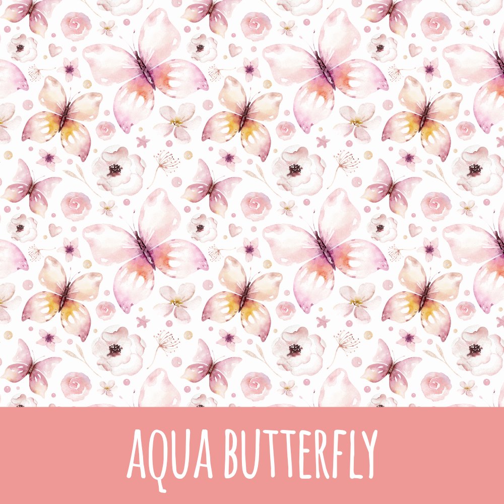 Aqua butterfly Baumwolle