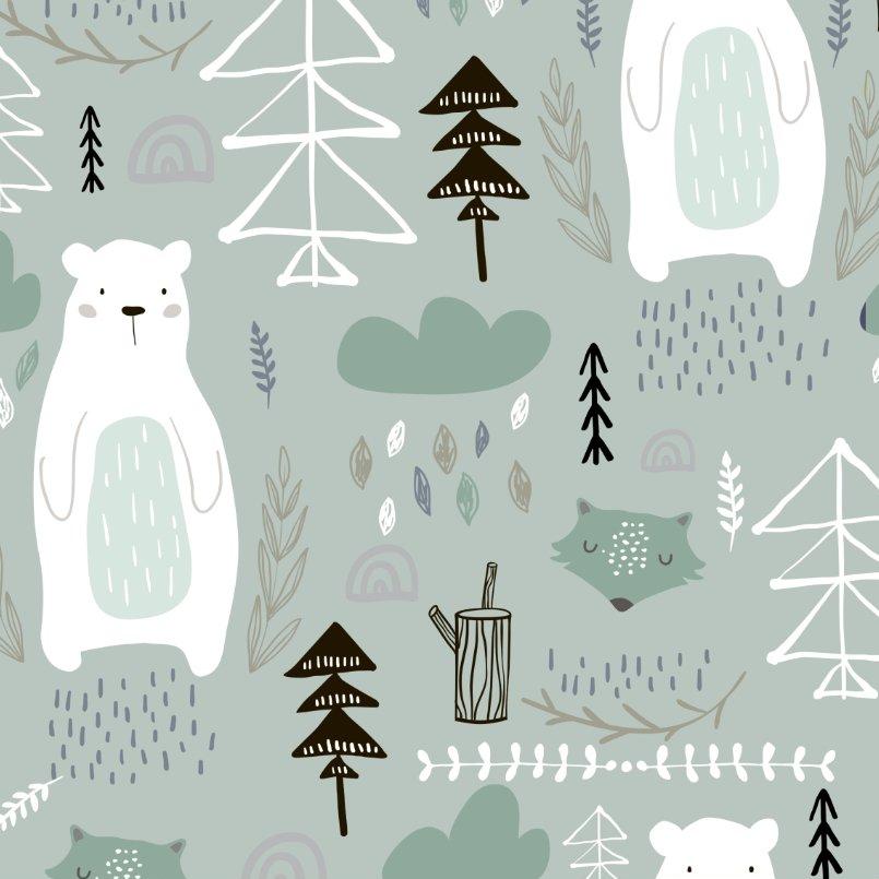 Wald Bär mint Baumwolle