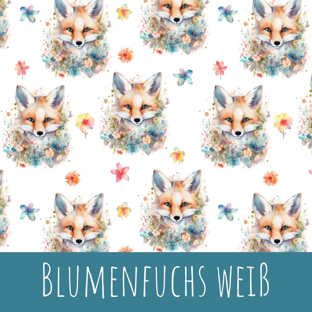 Blumenfuchs weiß Baumwolle