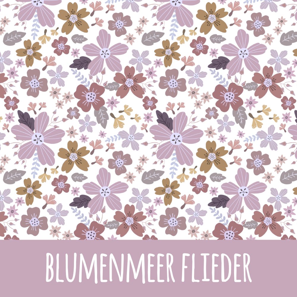 Blumenmeer flieder Baumwolle