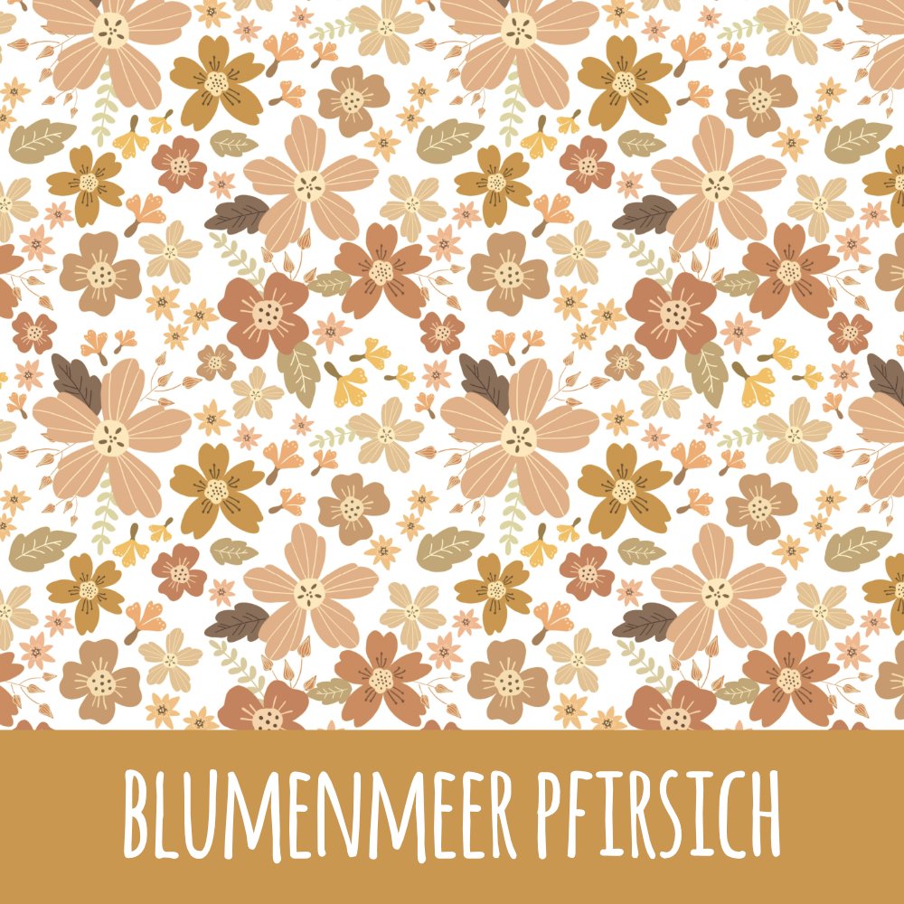 Blumenmeer pfirsich Bio Jersey