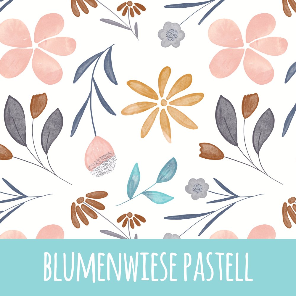 Blumenwiese pastell Baumwolle