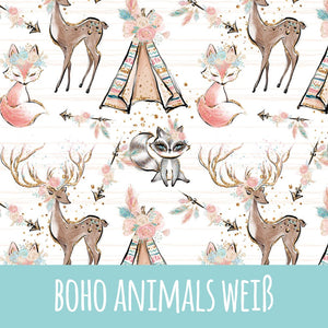 Boho animals weiß Bio Jersey - Mamikes