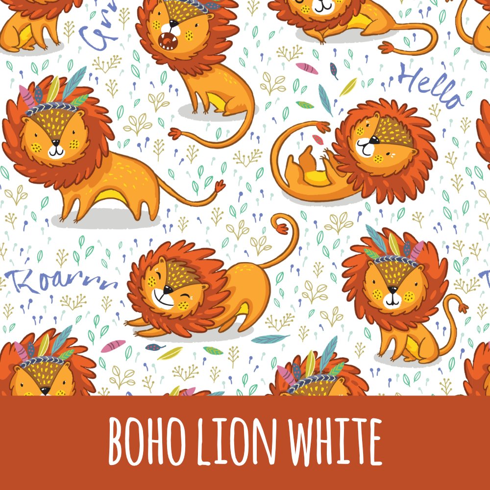Boho lion white Bio Jersey