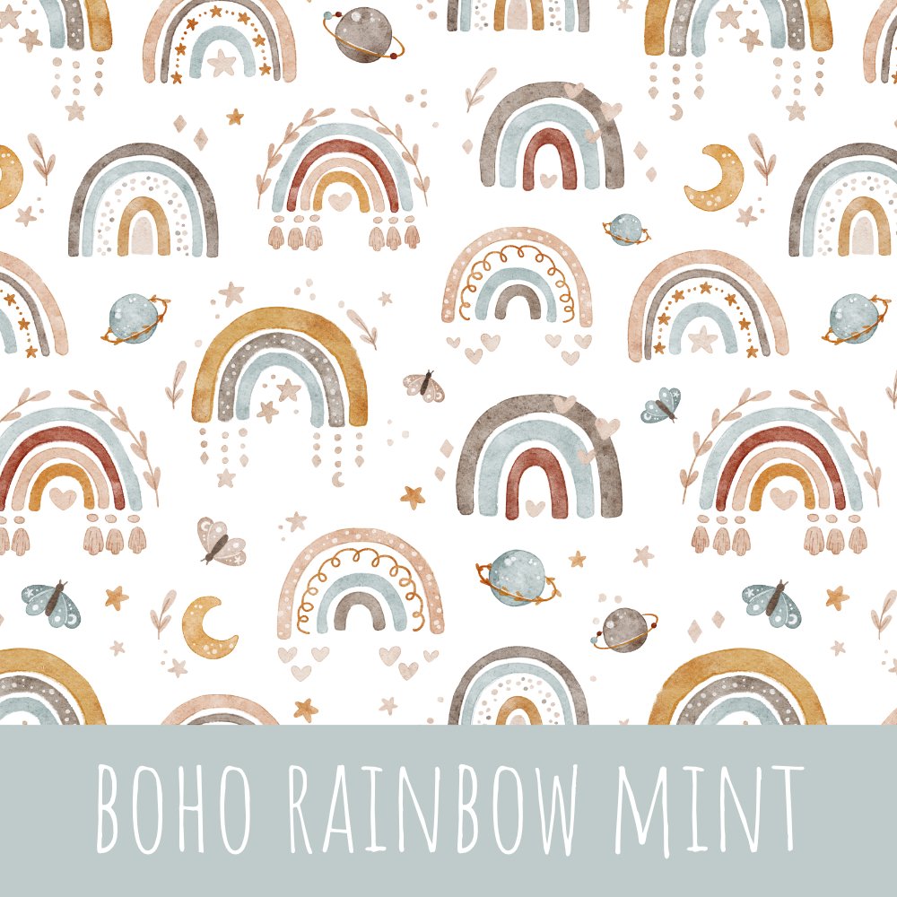 Boho rainbow mint Baumwolle