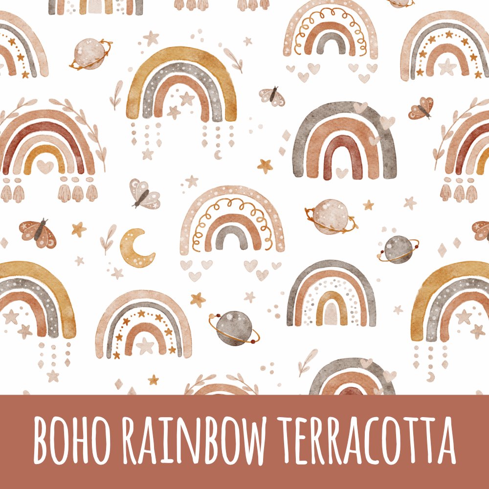 Boho rainbow terracotta Bio Jersey