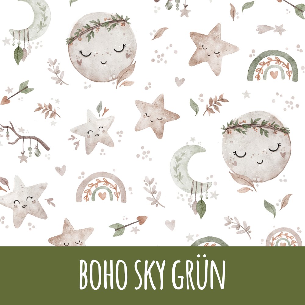 Boho sky grün Bio Jersey