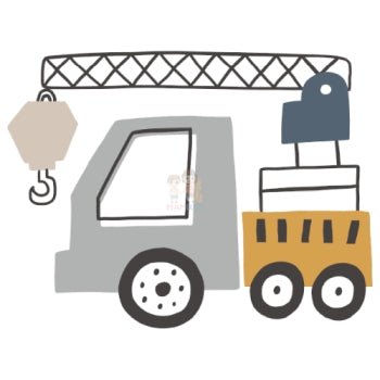 Bügelbild Baustellen Fahrzeug 1 - BB099