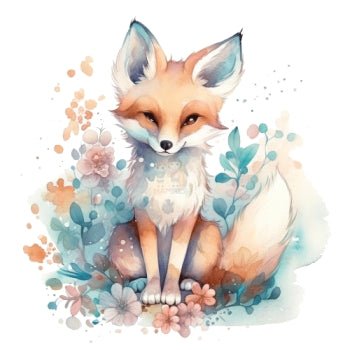 Bügelbild Blumenfuchs 2 - BB390