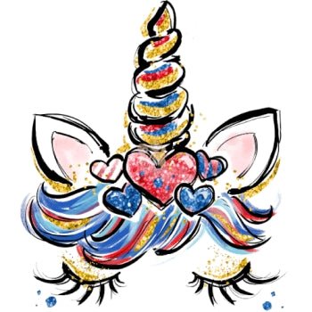 Bügelbild Einhorn 1 - BB010