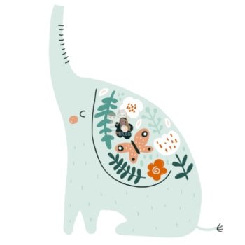 Bügelbild Elefant 4 - BB011