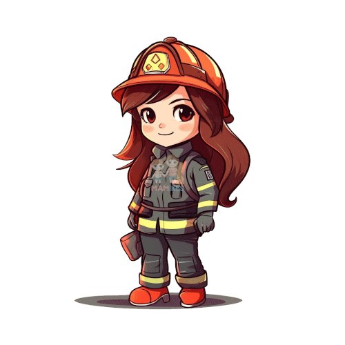Bügelbild Feuerwehr Mädchen 1 - BB551