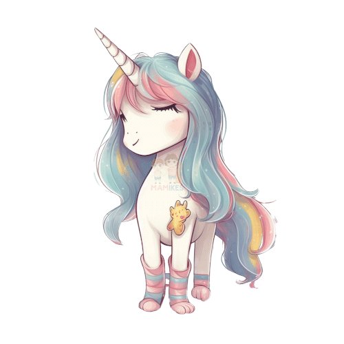 Bügelbild Regenbogen Einhorn 2 - BB571