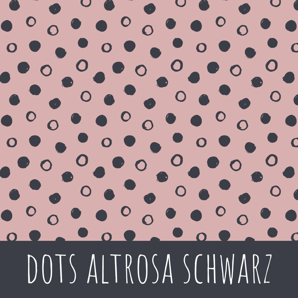 Dots altrosa schwarz Bio Jersey