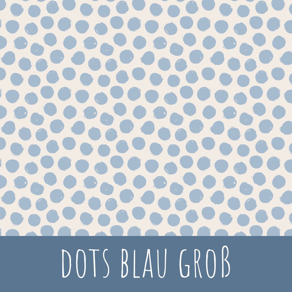 Dots blau groß Bio Jersey