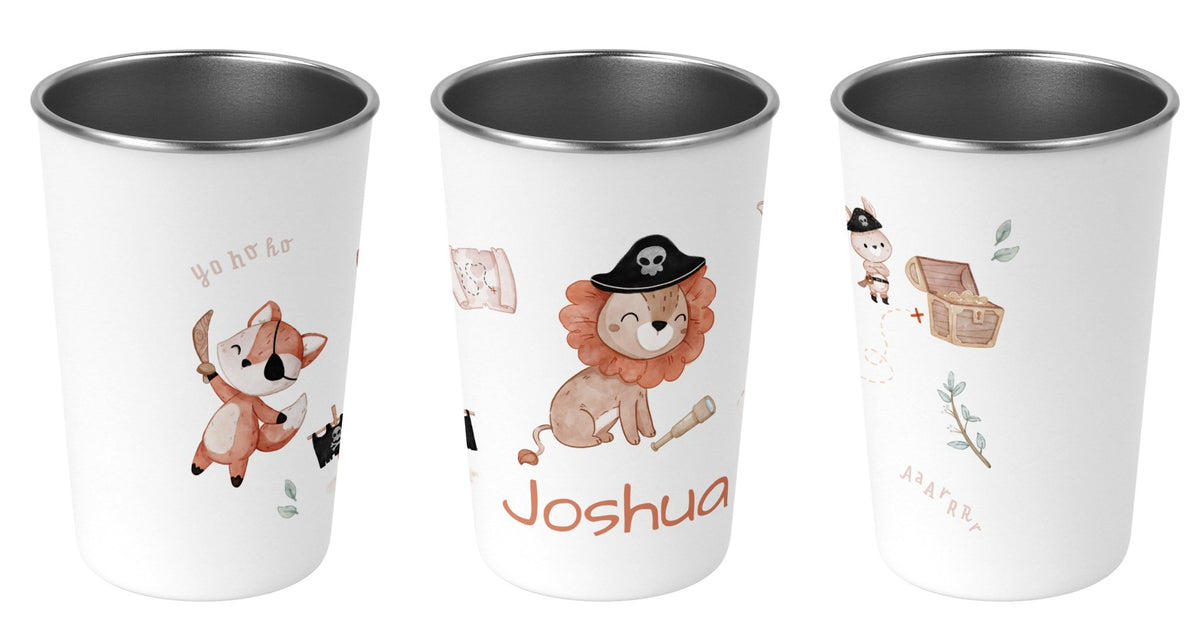 Edelstahlbecher 10.pirate woodland
