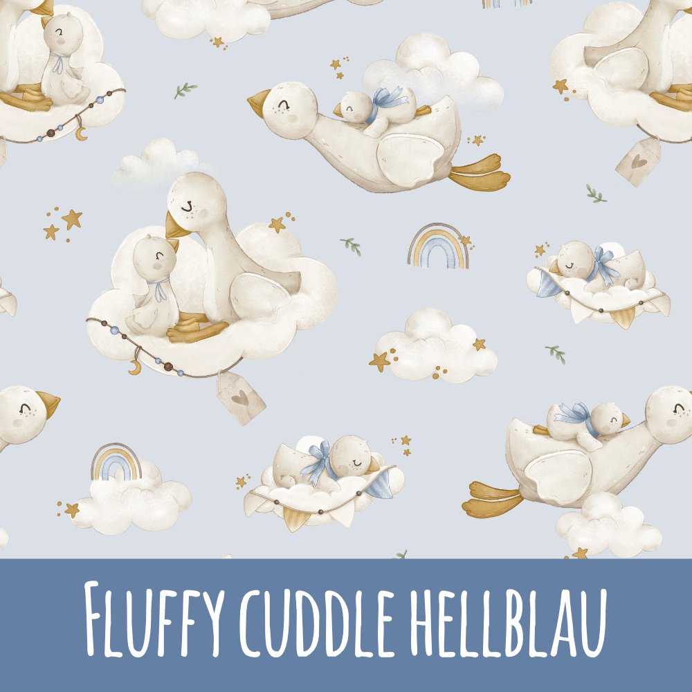 Fluffly cuddle hellblau Baumwolle
