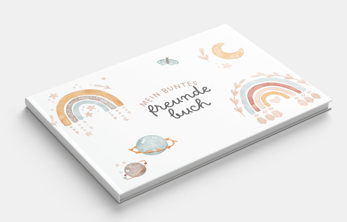 Freundschaftsbuch Boho Regenbogen