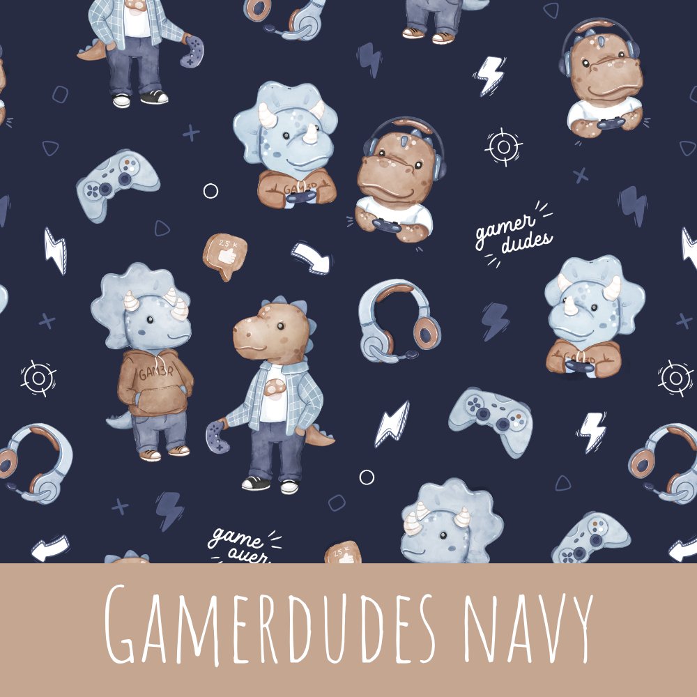 Gamer dudes navy Baumwolle