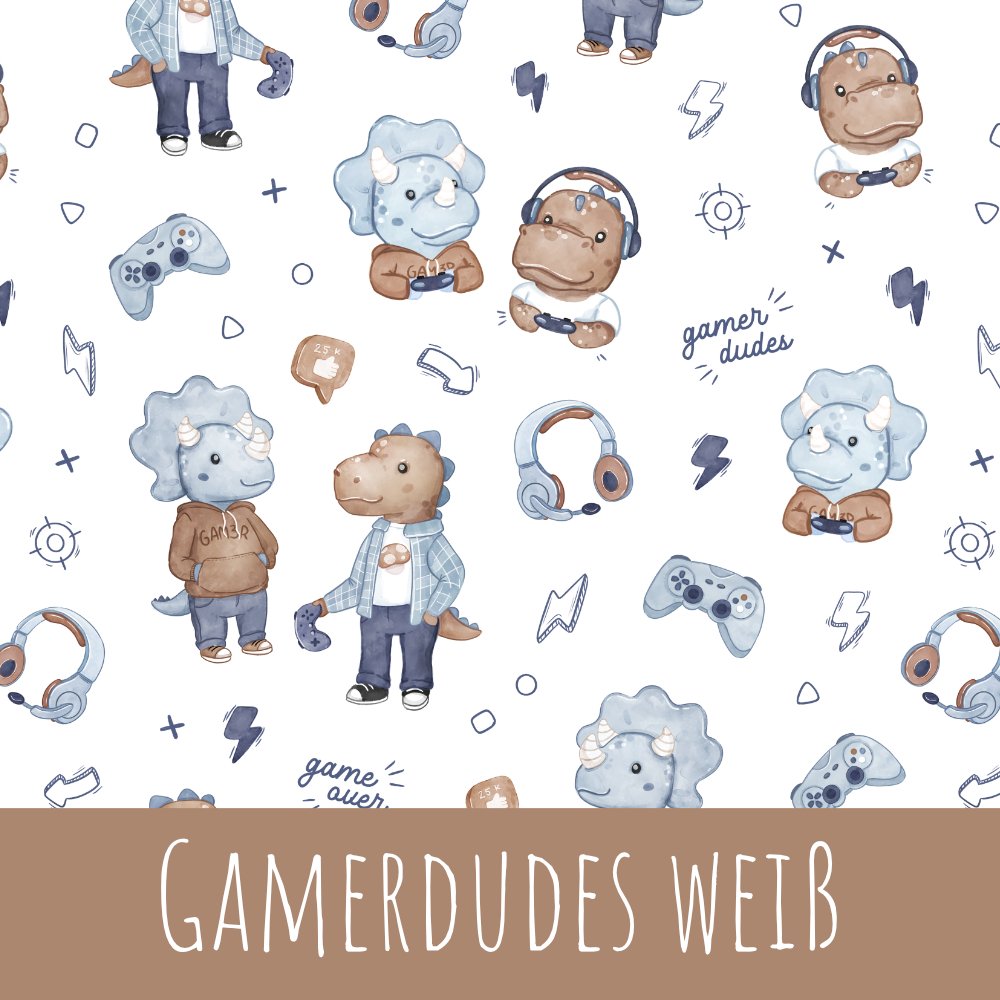 Gamer dudes weiß Baumwolle