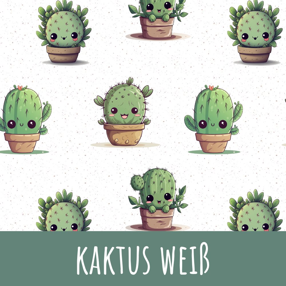 Kaktus weiß Baumwolle