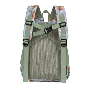 Kinderrucksack Giraffen Freunde – großes Hauptfach mit Innenaufteilung