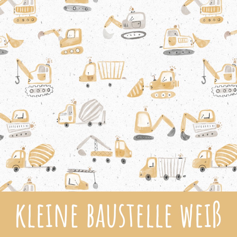 Kleine Baustelle weiß Bio Jersey