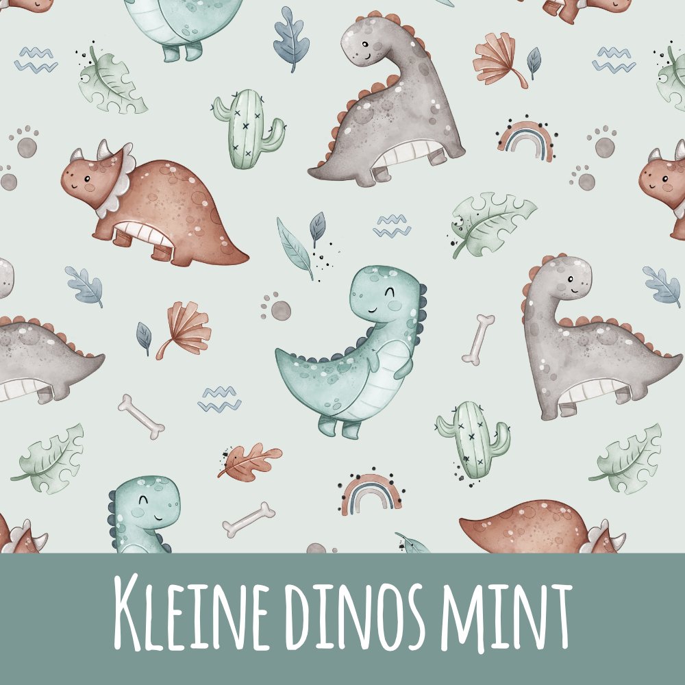 Kleine Dinos mint Baumwolle