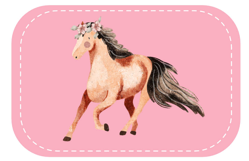 Kunstleder Patch (Farbe wählbar) 04.Pferd 1