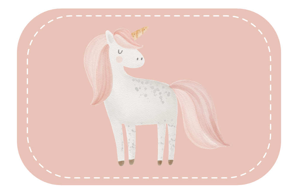 Kunstleder Patch (Farbe wählbar) 07.Einhorn 3