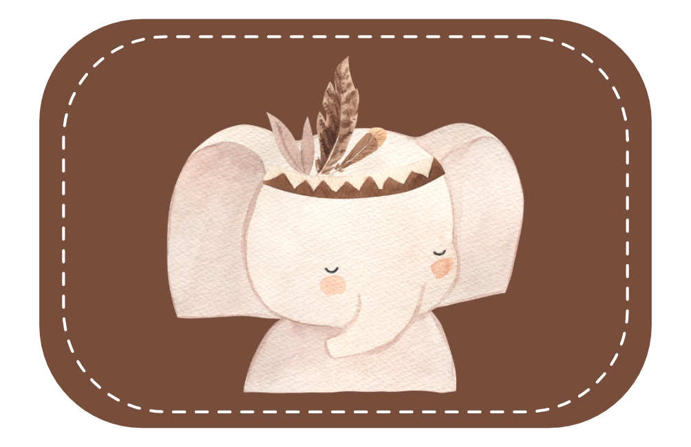 Kunstleder Patch (Farbe wählbar) 09.Elefant 1