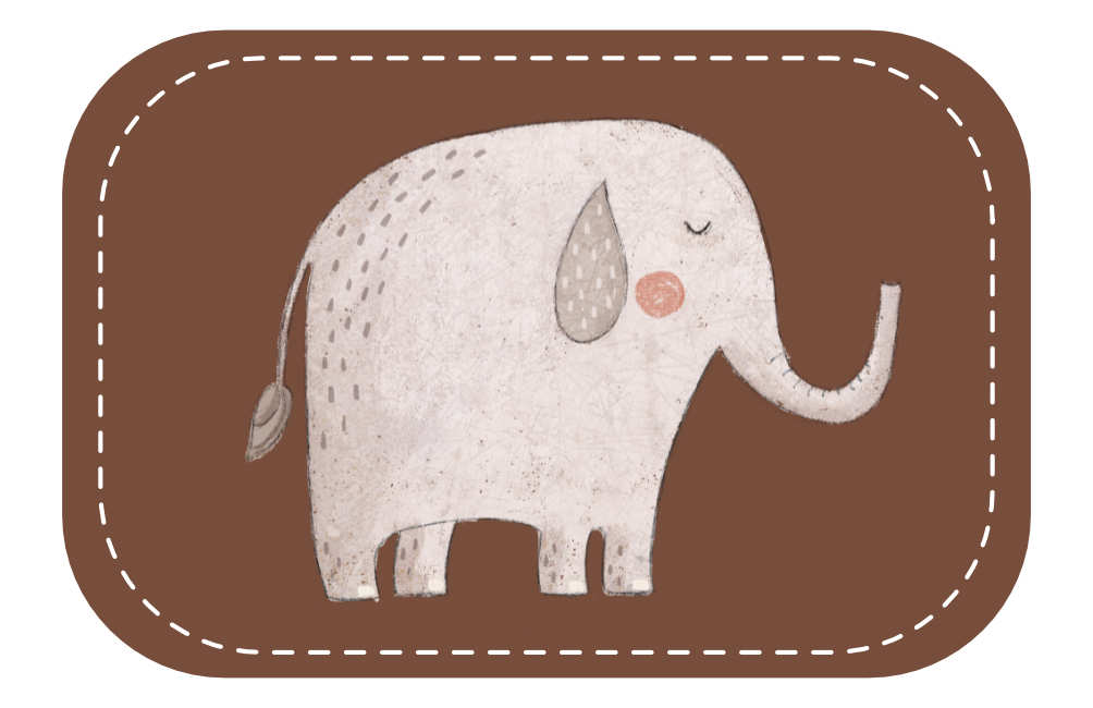 Kunstleder Patch (Farbe wählbar) 10.Elefant 2