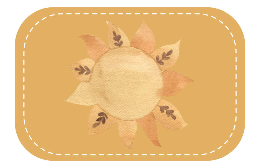 Kunstleder Patch (Farbe wählbar) 41.Sonne